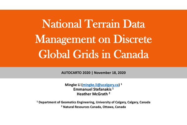 National terrain data management on Discrete Global Grids in Canada