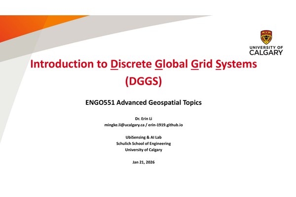 Introduction to Discrete Global Grid Systems (DGGS)